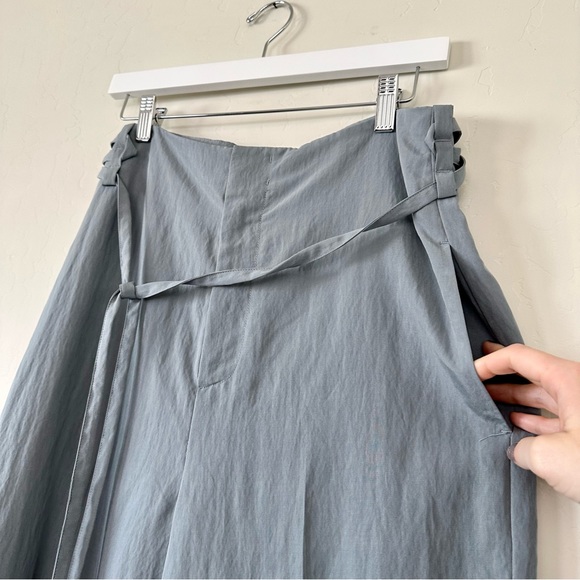 Vince Tie Waist Straight leg Trousers In Aqua Stone - Picture 5 of 16